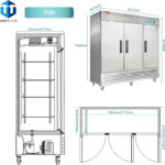 Commercial Reach in Refrigerator, 3 door 72 Cu.ft Stainless Steel Commercial Upright Refrigerator