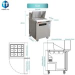 Stainless Steel 27 in. Mega Top Food Prep Table Refrigerator