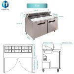 Sandwich Prep Table Refrigerator, WESTLAKE 60