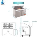 Sandwich Prep Table Refrigerator, WESTLAKE 48