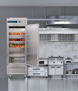 WESTLAKE Commercial Freezer, 27''W Upright Reach-in 1 Solid Door Upright Freezer for Restaurant, Bar, Shop, etc 23 Cu.ft