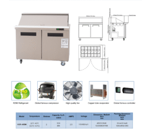 Stainless Steel 48 in. Mega Top Food Prep Table Refrigerator