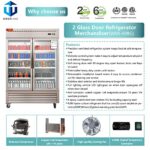Commercial Refrigerator 2 Glass Door, WESTLAKE 54