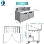 Sandwich Prep Table Refrigerator, WESTLAKE 60