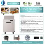 Sandwich Prep Table Refrigerator, WESTLAKE 27