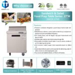 Sandwich Prep Table Refrigerator, WESTLAKE 27