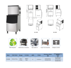 30'' Air Cooled Modular Cube Ice Machine 500lbs