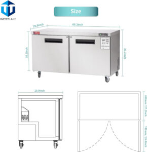 Commercial Undercounter Freezer, WESTLAKE 60