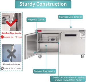 Commercial Undercounter Refrigerator, WESTLAKE 60