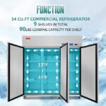 Commercial Reach in Fridge, 3 door 54 Cu.ft Stainless Steel Commercial Reach in Solid door Upright refrigerator