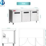 Commercial Undercounter Refrigerator, WESTLAKE 72