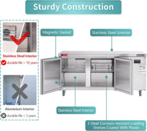 Commercial Undercounter Refrigerator, WESTLAKE 72
