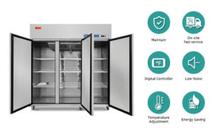 Commercial Reach in Freezer, 3 Door 54 Cu.ft Stainless Steel Commercial Reach in Solid Door Upright Fan Cooling Freezer