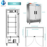 Commercial Reach in Fridge, Commercial Reach in 2 door 49 Cu.ft Stainless Steel Upright Refrigerator