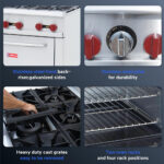 Commercial Gas Range & Stove, WESTLAKE 6 Burner 36