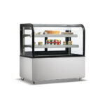 48 in. Commercial Bakery Display Case, Curved Glass Stainless Steel Refrigerated Bakery Display Case