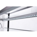 48 in. Commercial Bakery Display Case, Curved Glass Stainless Steel Refrigerated Bakery Display Case