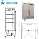 Commercial Reach in Freezer, WESTLAKE 2 door Commercial Freezer 49 Cu.ft Stainless Steel Restaurant Upright Freezer