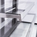 36 in. Commercial Bakery Display Case, Square Glass Stainless Steel Refrigerated Bakery Display Case